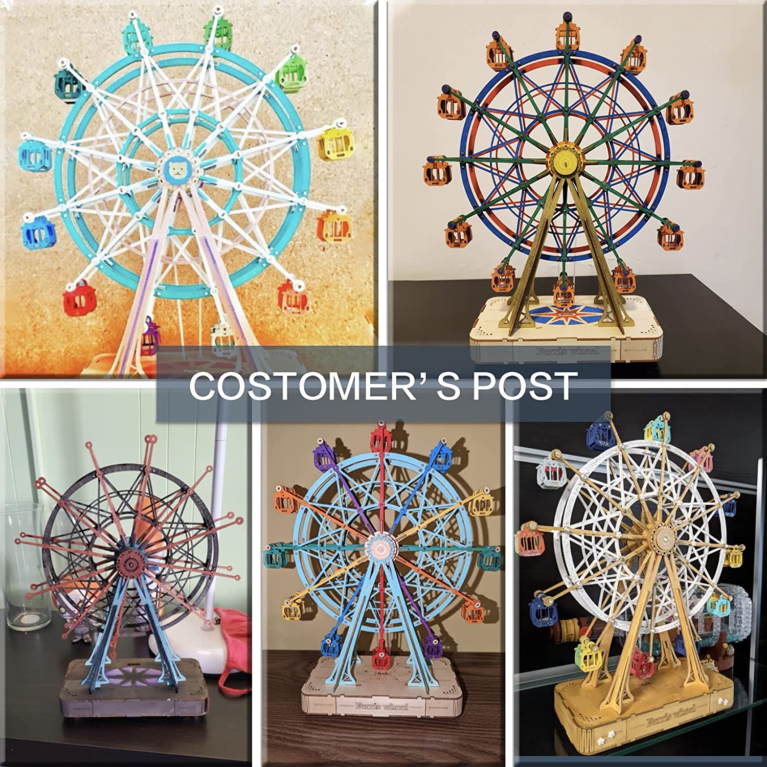 Ferris Wheel Wooden Puzzle | Wooden Puzzle Toy | Creative Toy